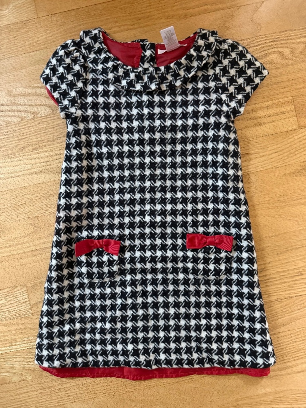 Janie and Jack Size 5 Black And White Girls Dress